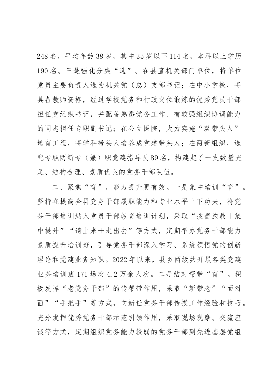 党务干部队伍建设工作汇报.docx，第2页预览