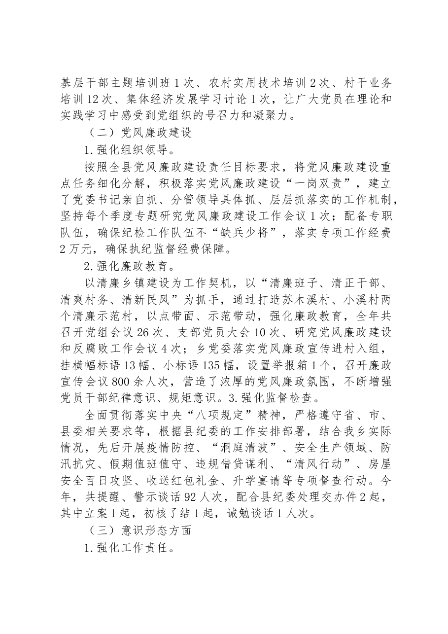 中共XX乡委员会关于2022年党委工作开展情况的报告.docx,第2页预览