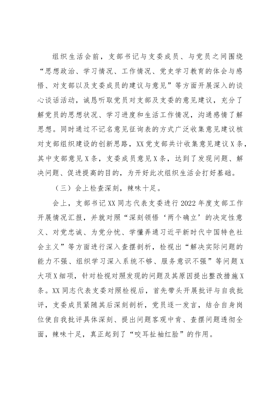 Xx党支部组织生活会召开情况报告.docx，第3页预览
