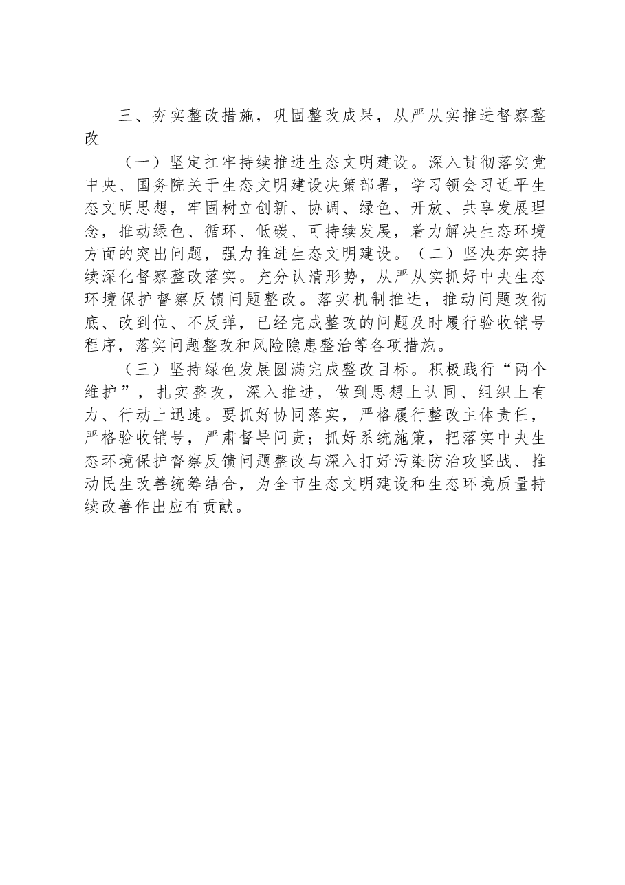 上级生态环境保护督察整改落实情况报告.docx,第4页预览