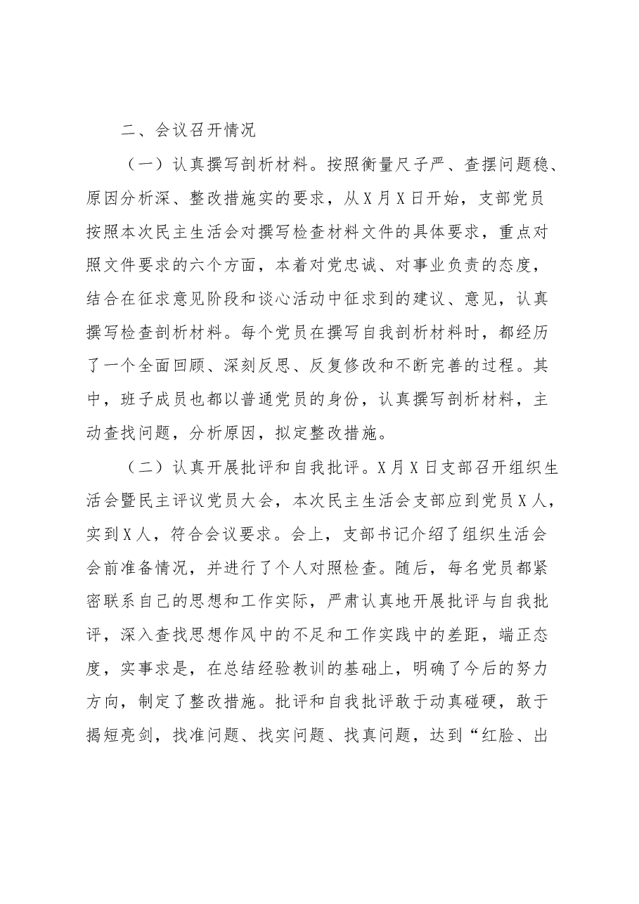 2022年度组织生活会暨民主评议党员工作情况报告.docx，第3页预览