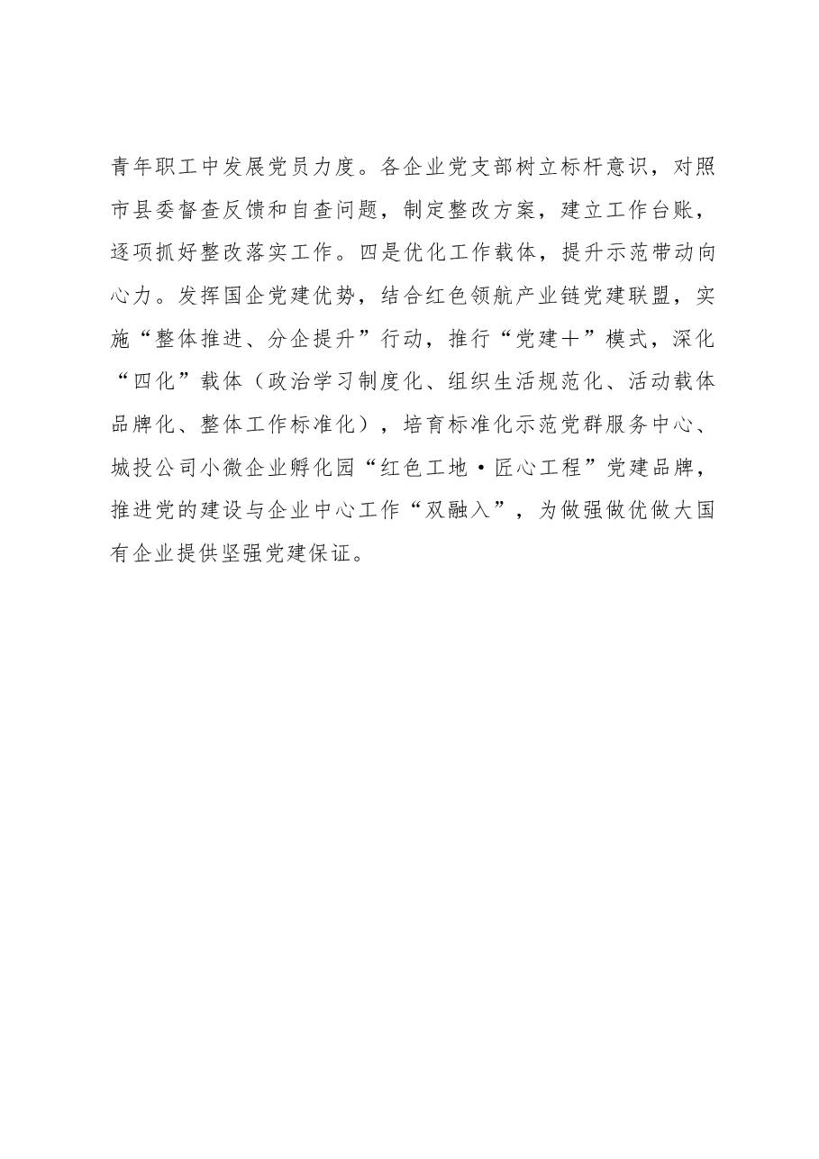 国有企业党的建设专项整治重点任务落实情况汇报.docx,第4页预览