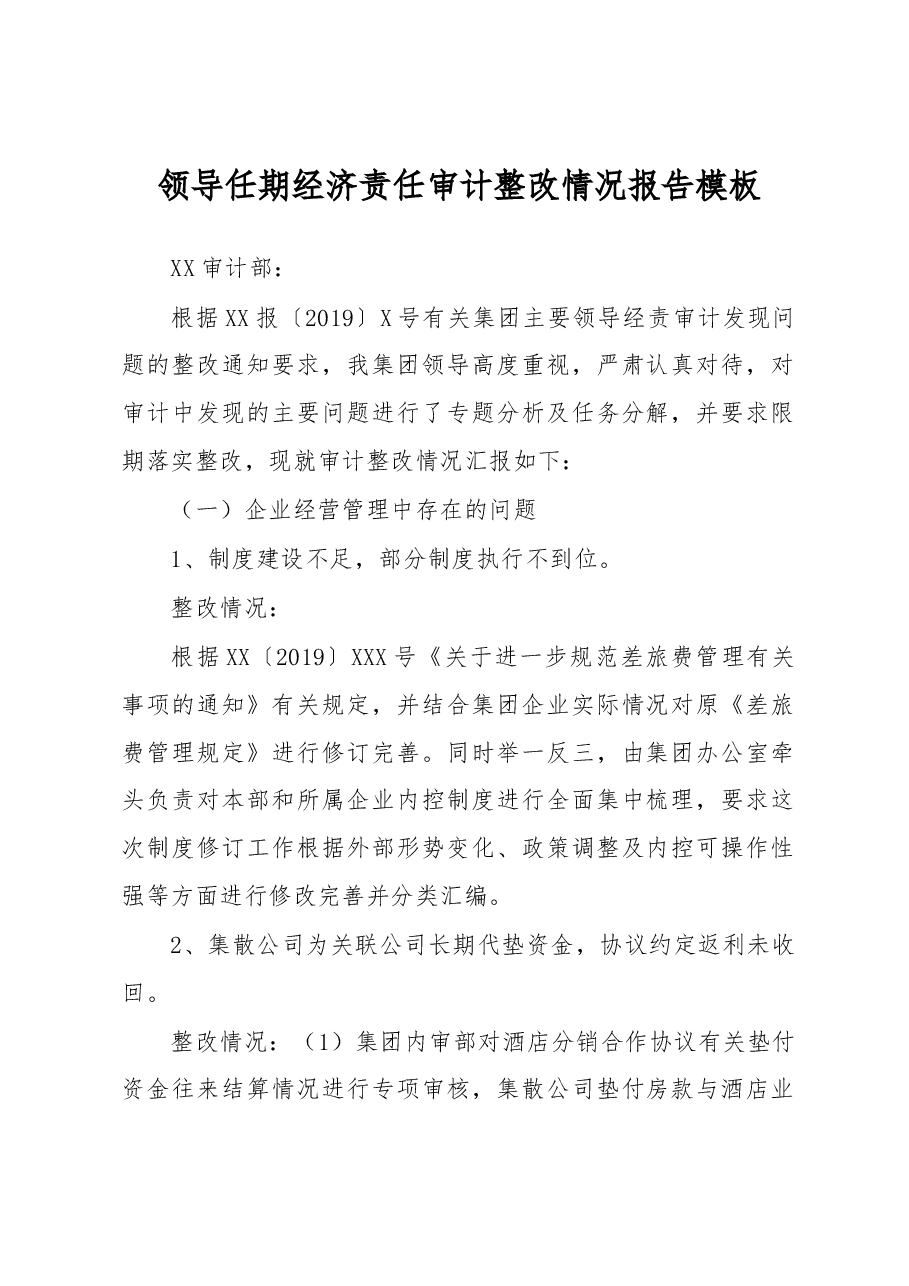 领导任期经济责任审计整改情况报告模板.docx，第1页预览