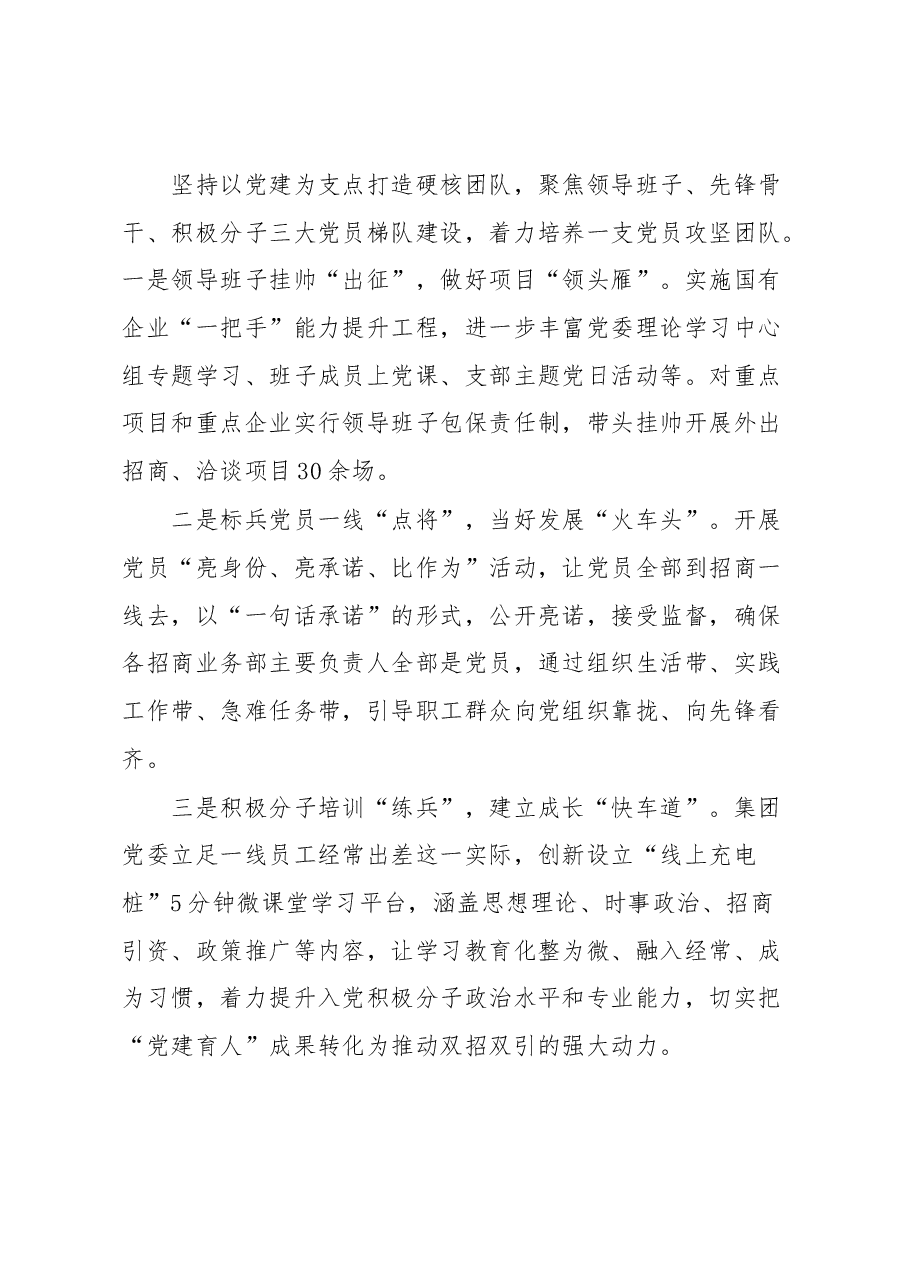 集团党委党建引领招商引资工作汇报.docx,第3页预览
