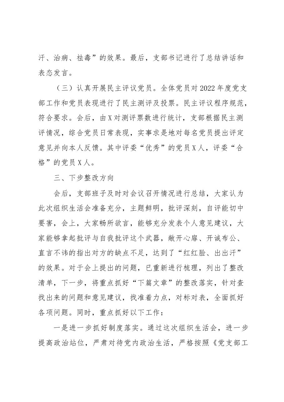 2022年度组织生活会暨民主评议党员工作情况报告.docx，第4页预览