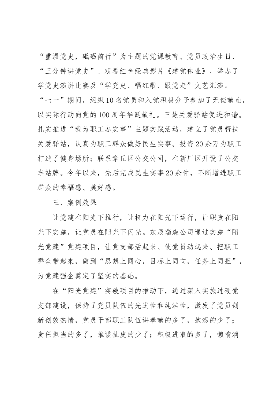 党建工作品牌：“阳光党建”助推企业高质量发展.docx，第4页预览
