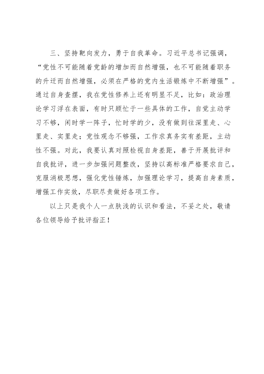 座谈发言:坚持严字当头 勇于自我革命.docx,第3页预览