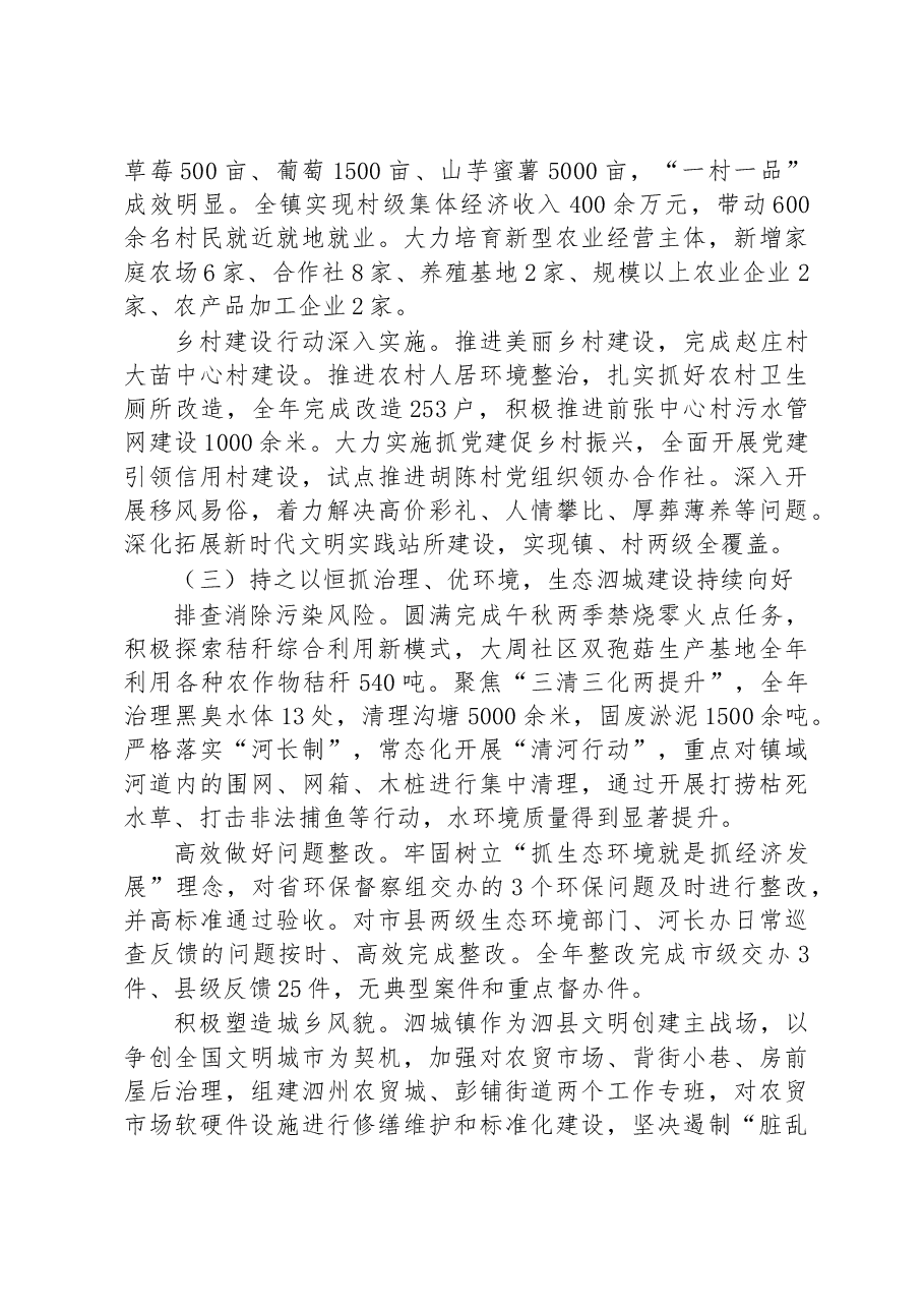 泗城镇2023年政府工作报告.docx,第3页预览