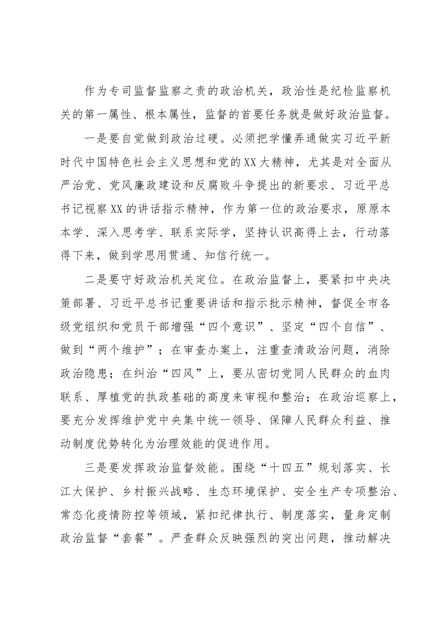 在2023年全市纪检监察工作务虚会上的讲话.docx,第2页预览