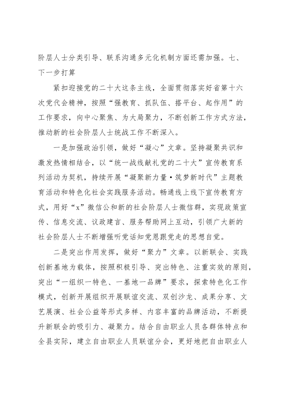 聚焦“五新”推动统战工作汇报材料.docx,第4页预览