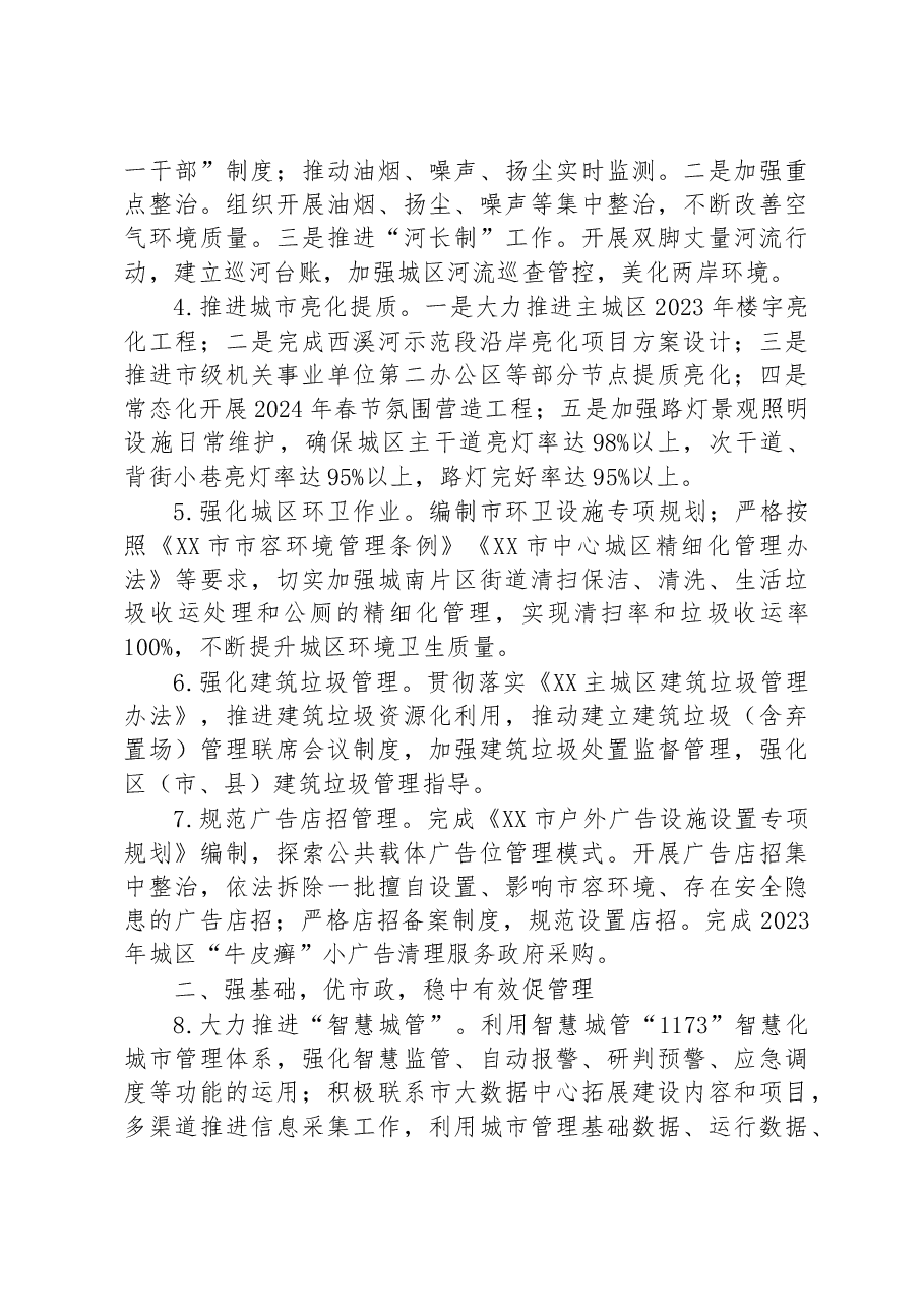 市城市管理行政执法局2023年工作要点.docx,第2页预览