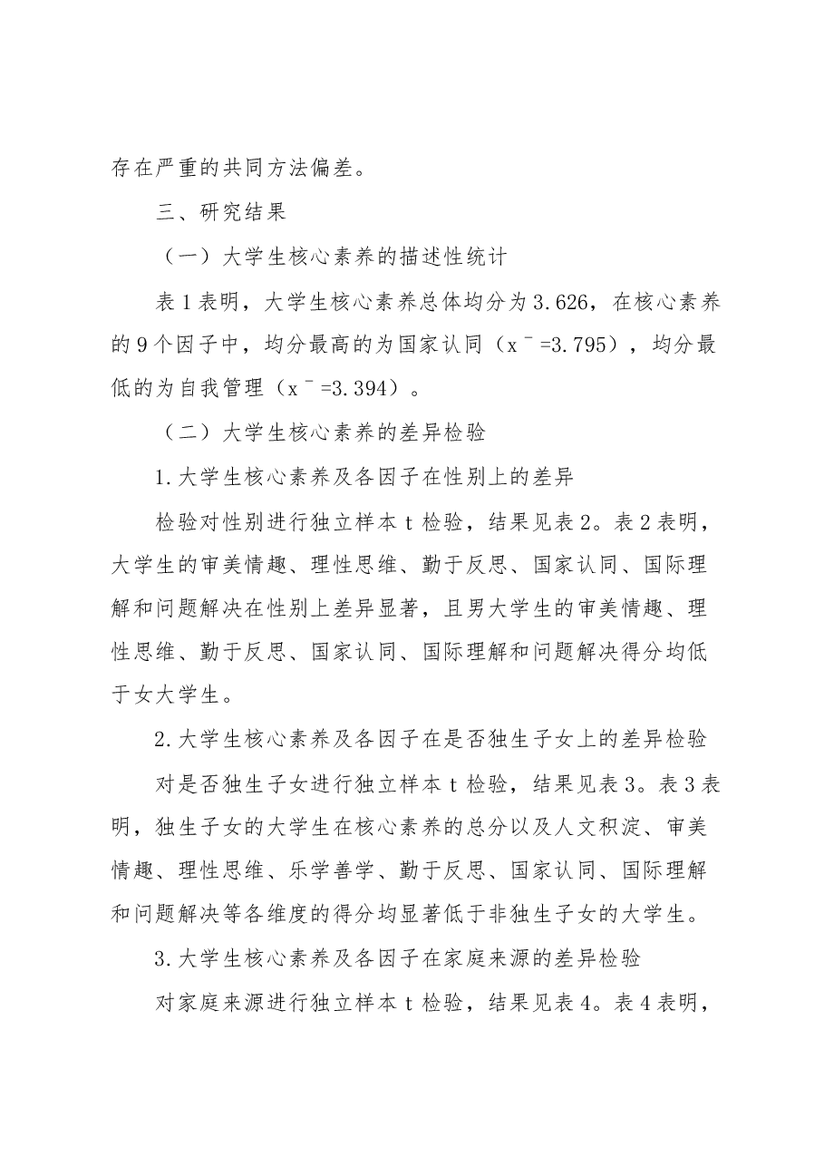 关于大学生核心素养现状调研报告.docx,第4页预览