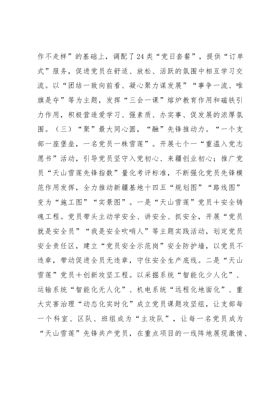 党建工作品牌:聚担当 融发展争当“天山雪莲” 先锋共产党员.docx,第3页预览