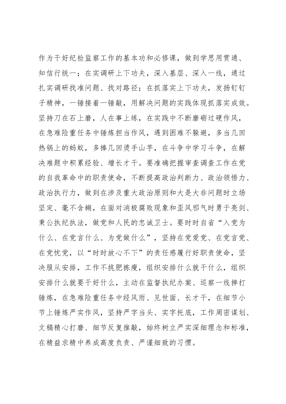 年轻纪检监察干部在纪检监察干部队伍教育整顿学习交流会上的研讨发言材料.docx,第4页预览