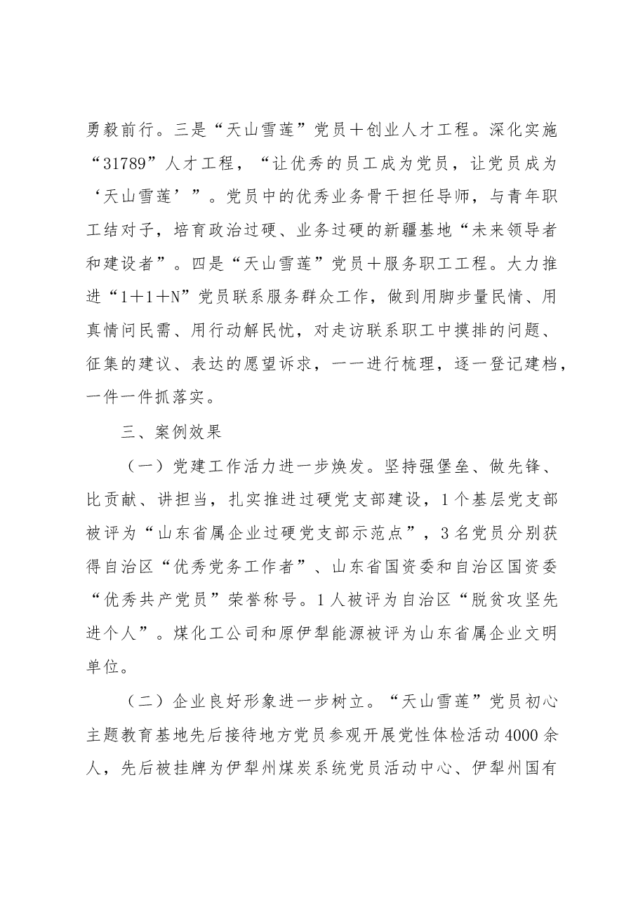 党建工作品牌:聚担当 融发展争当“天山雪莲” 先锋共产党员.docx,第4页预览