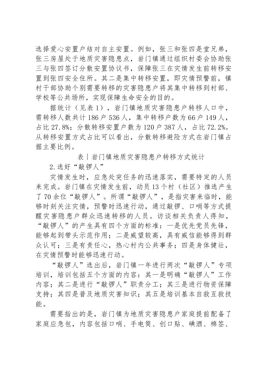 麻阳县岩门镇暴雨洪灾安全隐患户转移避险调研报告.docx,第4页预览