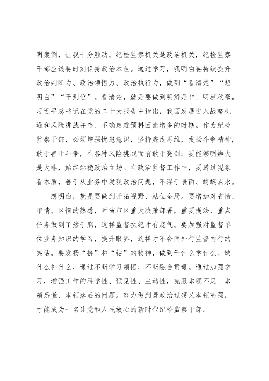在纪检监察干部队伍教育整顿专题学习研讨班上的发言.docx,第3页预览