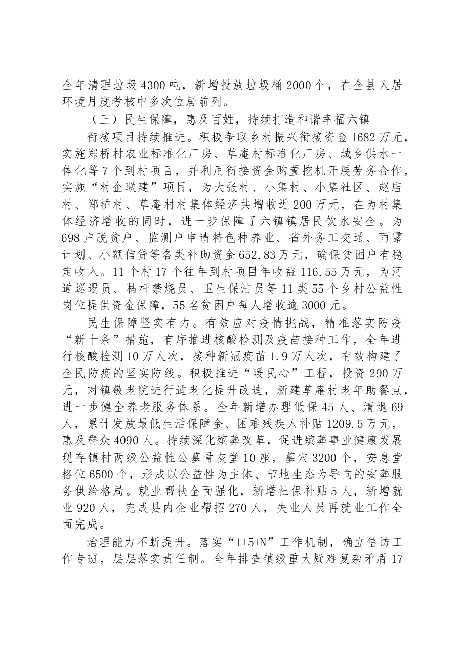 六镇镇2023年政府工作报告.docx，第4页预览