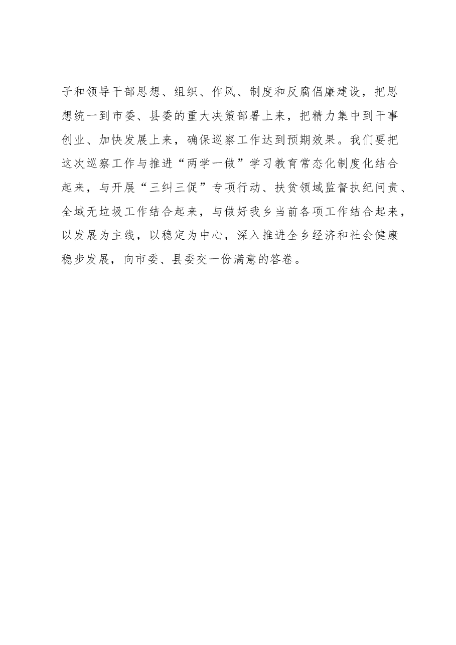 被巡察乡镇领导表态发言.doc,第3页预览