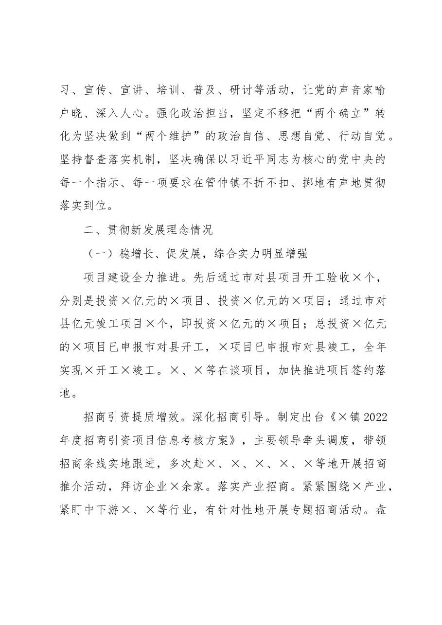 乡镇三套班子2022年度述职报告.docx，第2页预览