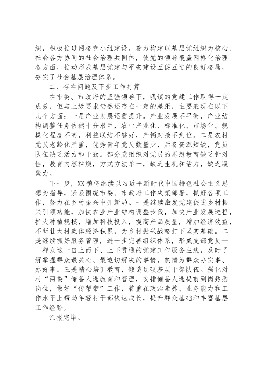 乡镇党委书记在2023年全市党建工作推进会上的发言.docx,第3页预览
