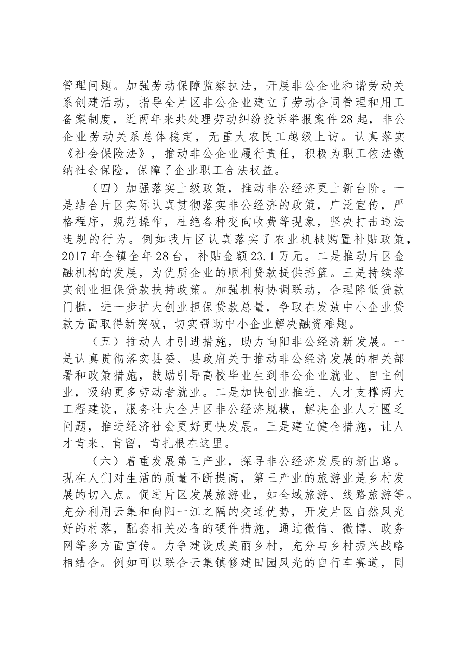 向阳片区非公经济发展状况调研报告.docx，第4页预览