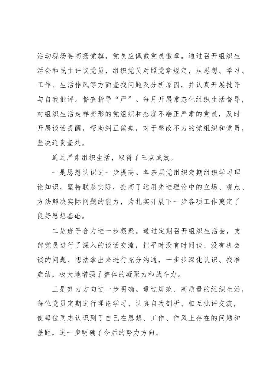 乡镇严肃基层组织生活经验交流材料.docx,第3页预览