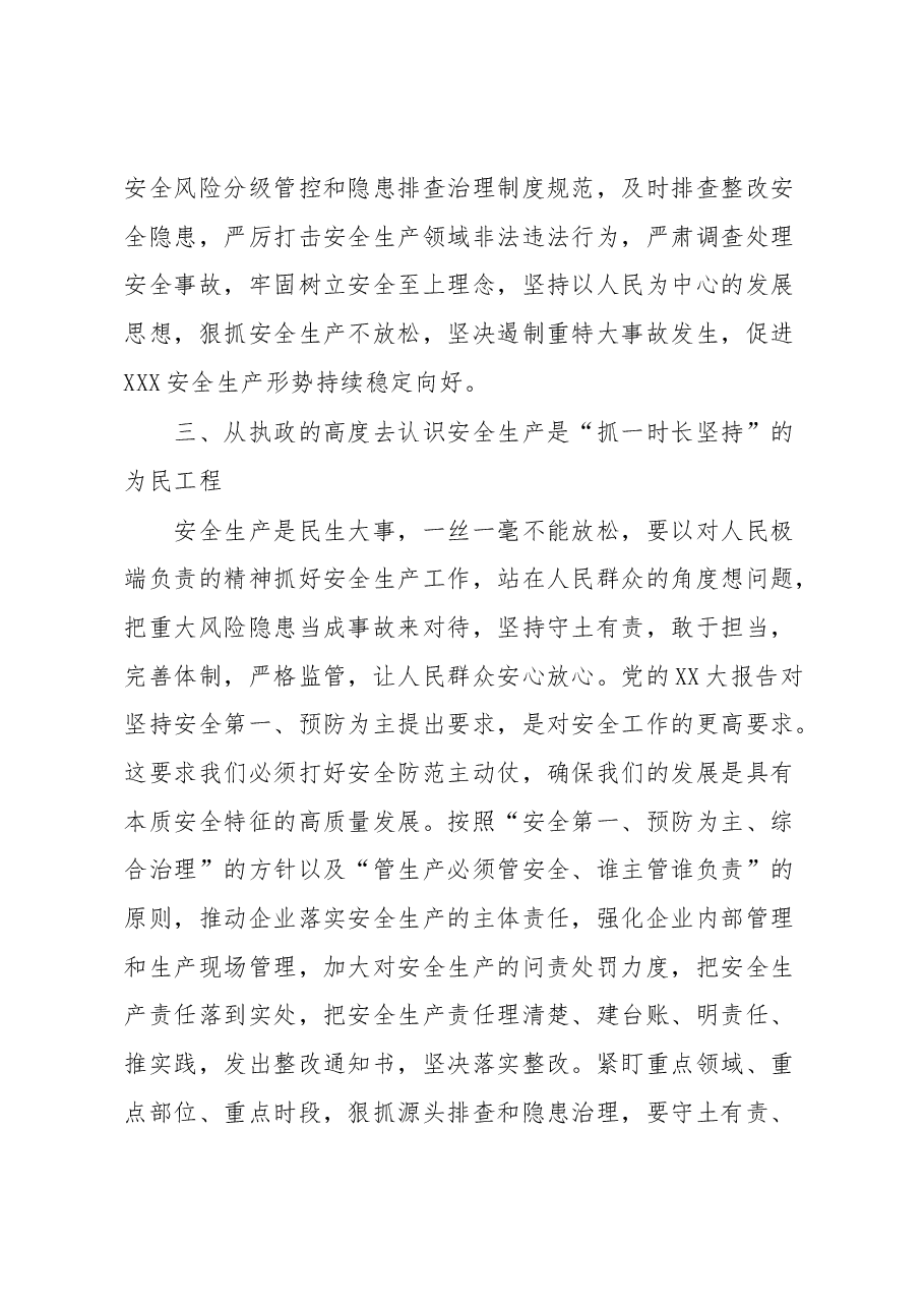 深入学习党的XX大精神扎实做好安全生产工作研讨发言.docx,第3页预览