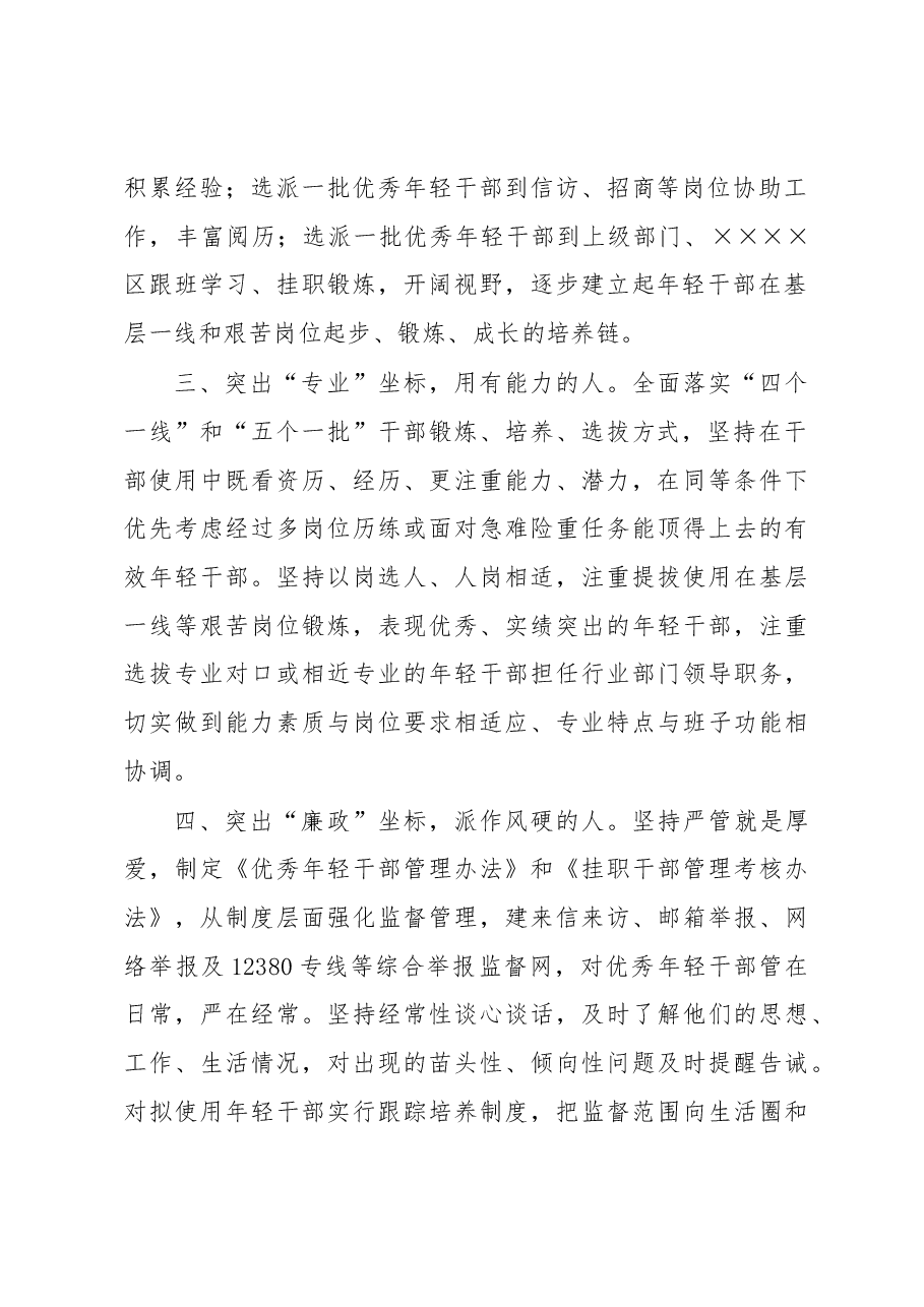 年轻干部队伍建设经验材料.docx，第2页预览