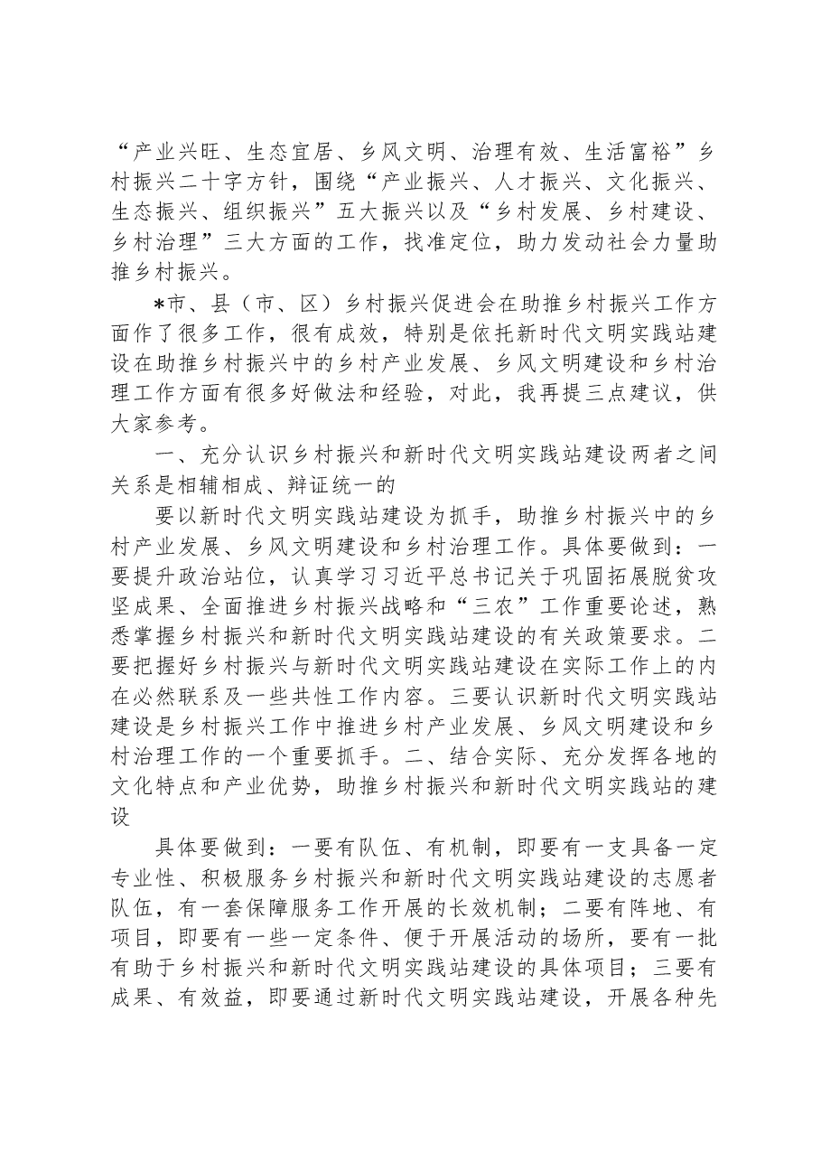 在市乡村振兴促进会新时代文明实践座谈会上的讲话.docx,第2页预览