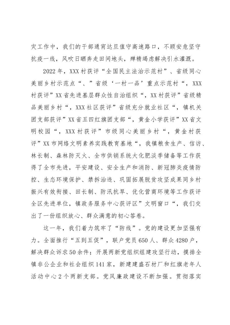 在全镇高质量发展推进大会暨镇村负责干部大会上的讲话.docx,第2页预览