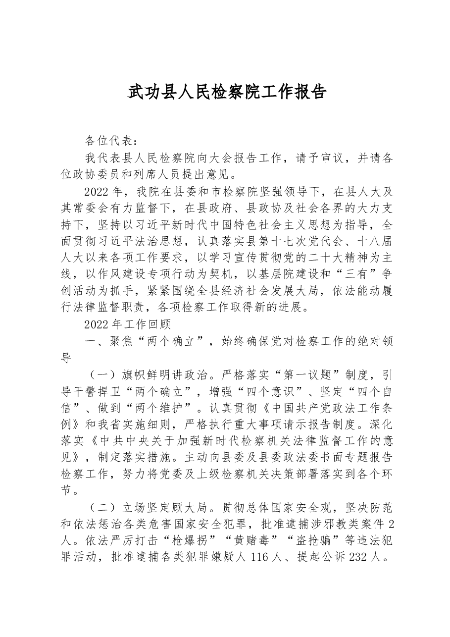 武功县人民检察院工作报告.docx，第1页预览