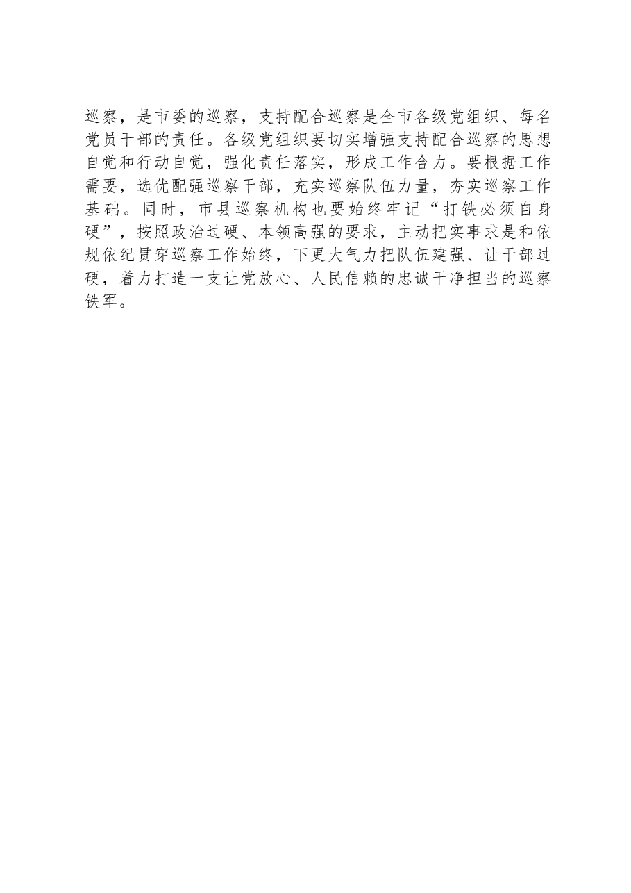 市委书记关于巡视巡察工作交流发言材料.docx,第3页预览