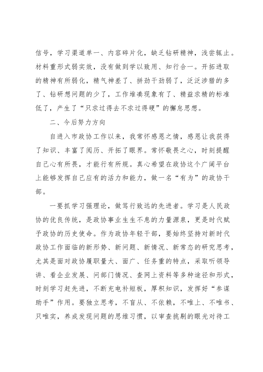 (3篇)市政协年青干部座谈会发言汇编.docx,第2页预览
