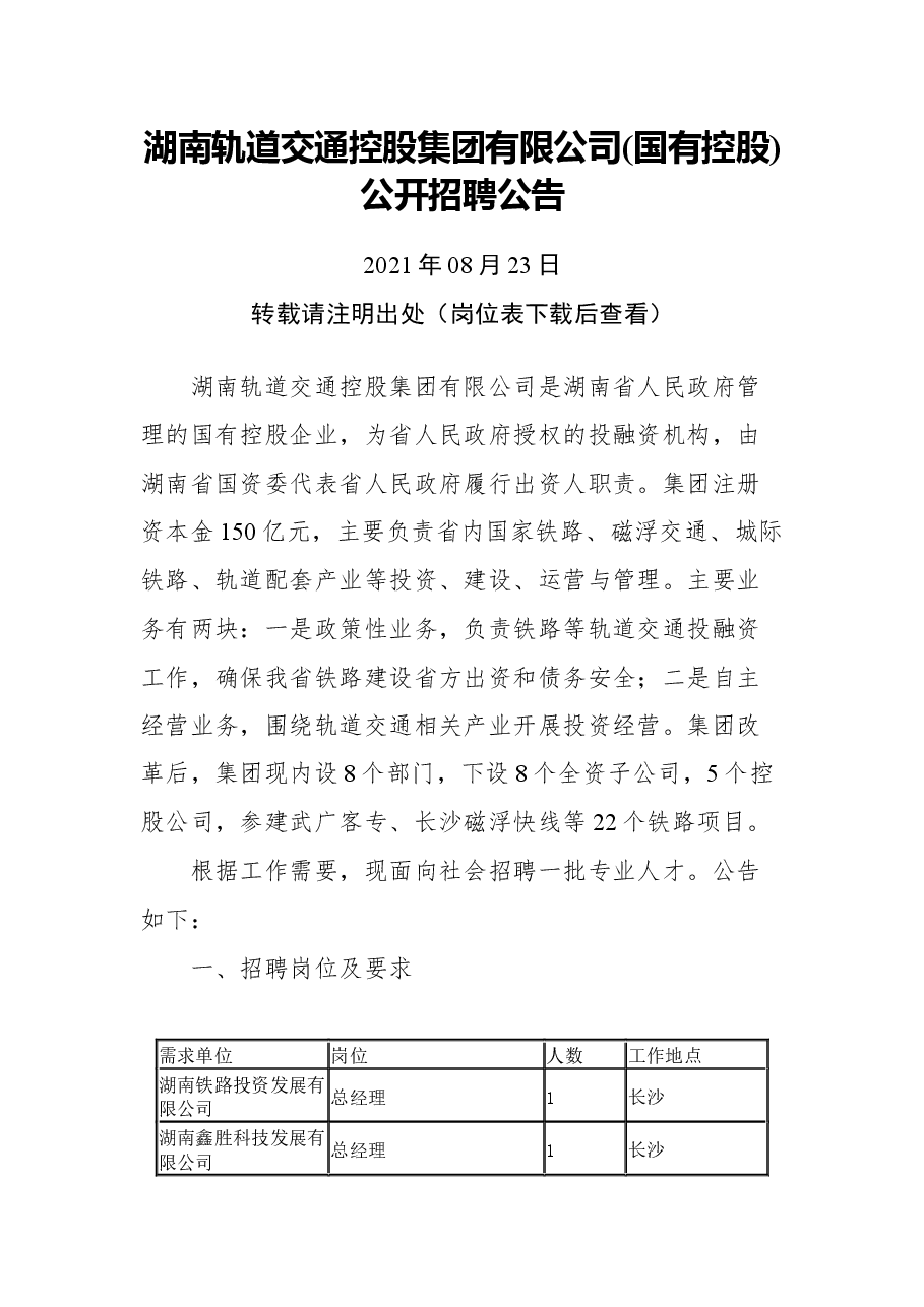 湖南轨道交通控股集团有限公司(国有控股)公开招聘公告.docx,第1页预览