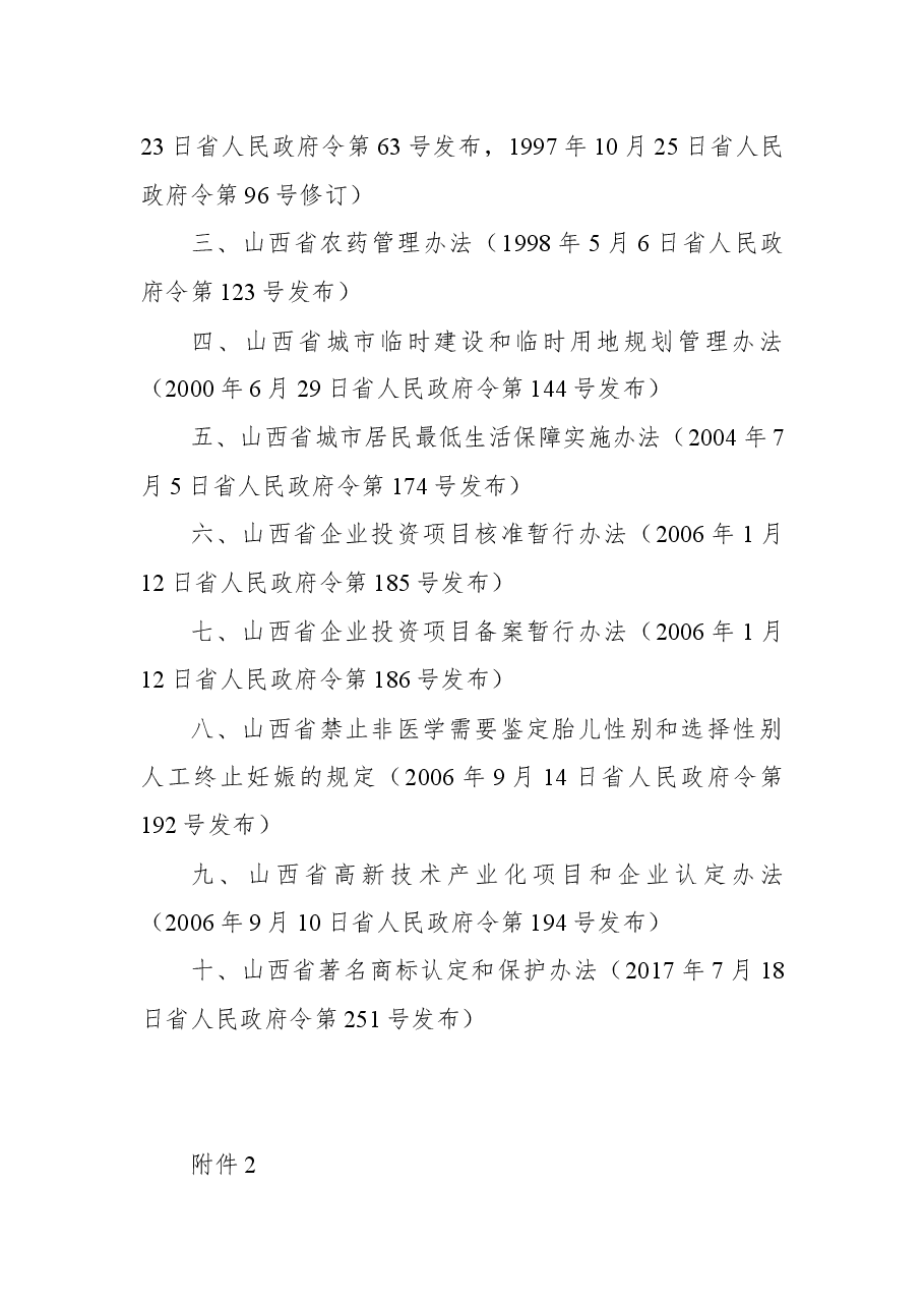 山西省人民政府关于废止和修改部分政府规章的决定.docx,第2页预览