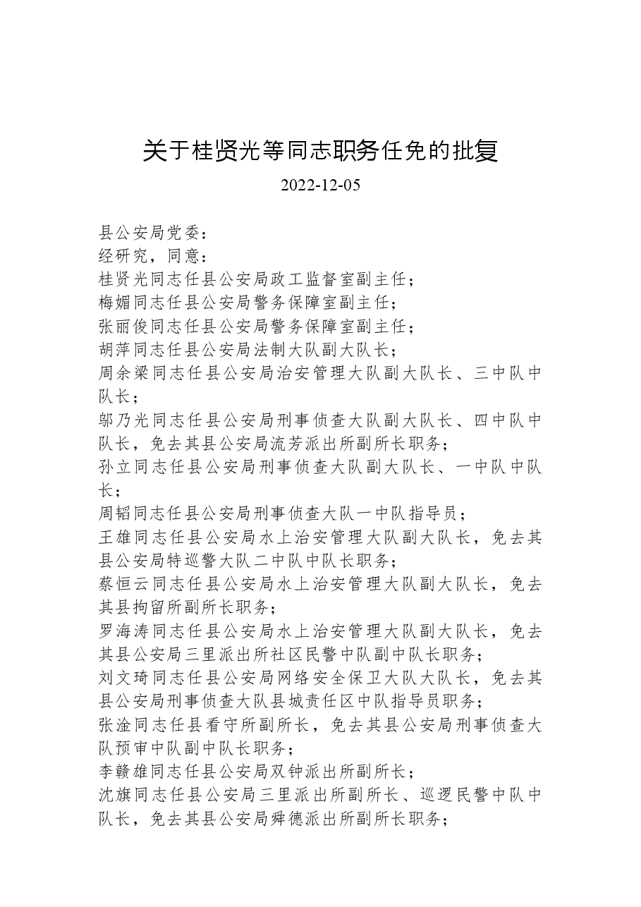 关于桂贤光等同志职务任免的批复.docx,第1页预览