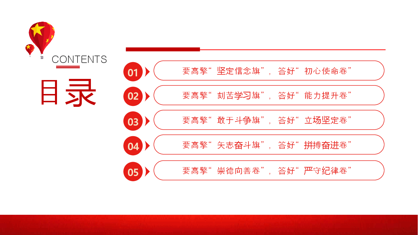 经典红色高擎五面旗答好五张卷勇做新时代的弄潮儿PPT.pptx，第3页预览