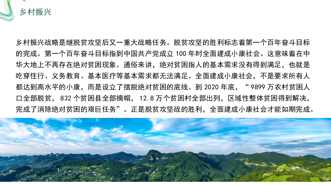 清新田园风2022年乡村振兴主题党课讲稿:关于推进乡村振兴促进共同富裕的探讨(ppt).pptx,第3页预览