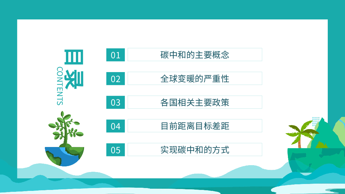 蓝色简约风读懂碳中和概念全球变暖严重性及相关政策PPT.pptx,第2页预览