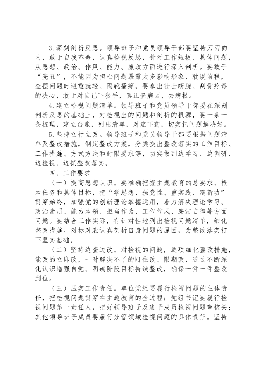 2023年主题教育检视问题工作方案.docx,第3页预览