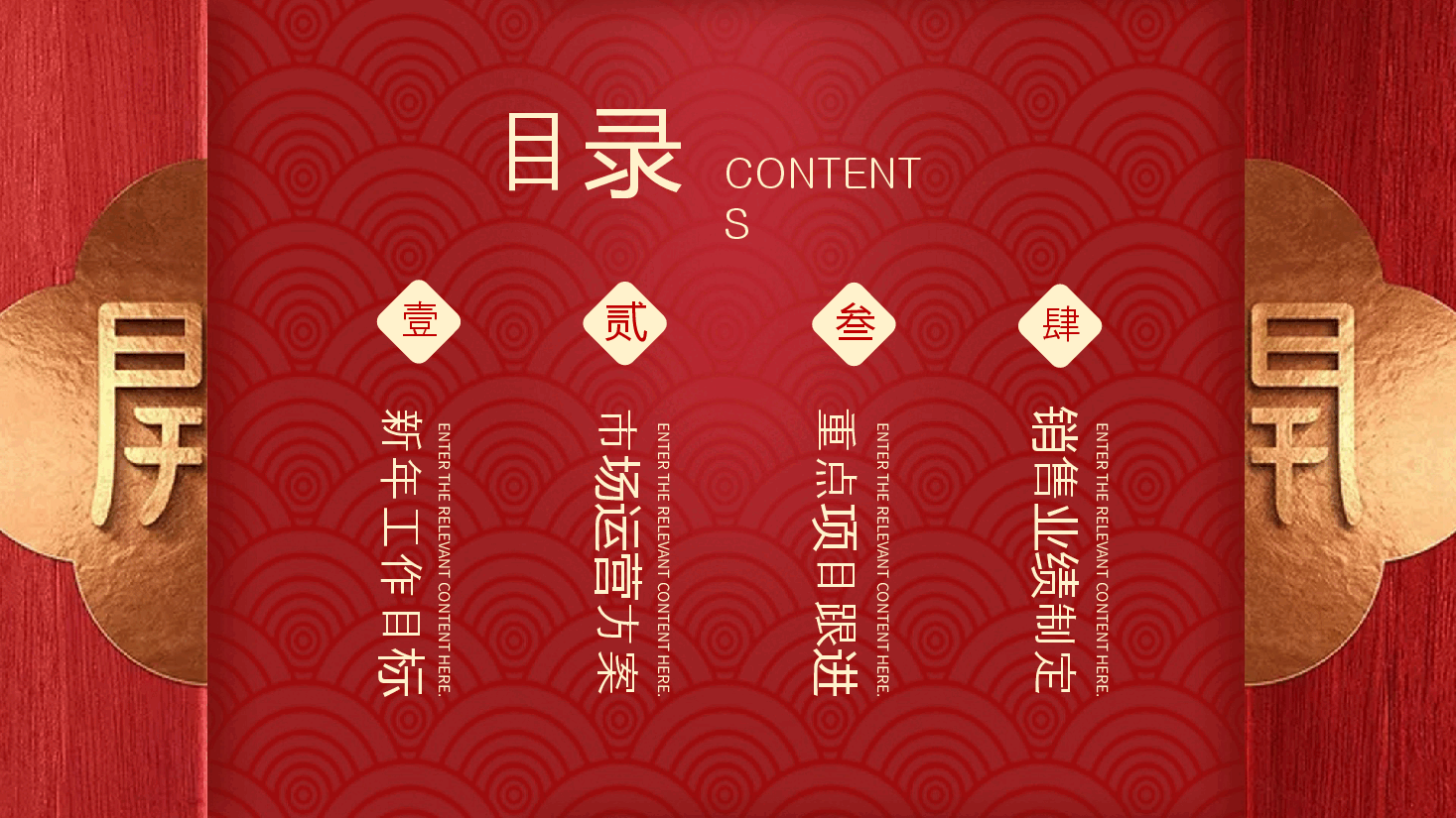 经典红色新年开门红开工大吉工作计划PPT.pptx，第2页预览