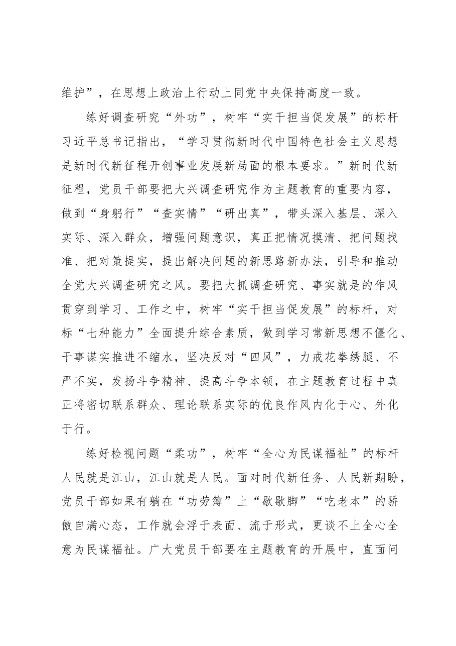 练好“四种功夫”为主题教育树标杆做表率(主题教育心得体会).docx,第2页预览