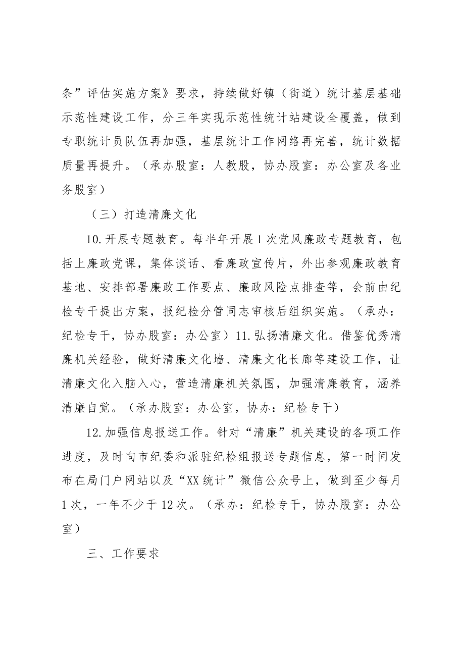 2023年XX市统计局清廉机关建设实施方案.docx，第4页预览