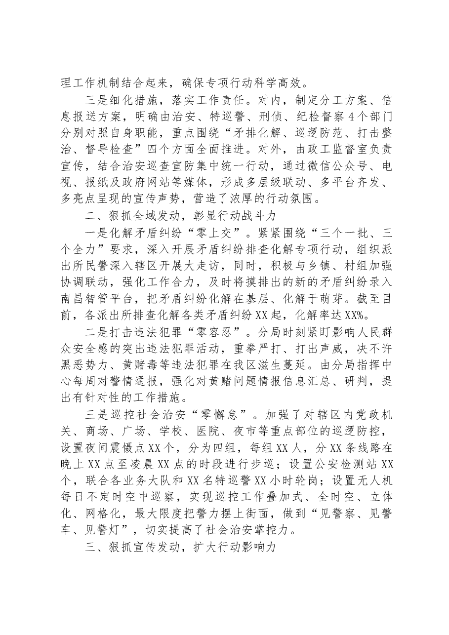 “春雷行动”护航经济发展社会稳定工作报告.docx,第2页预览