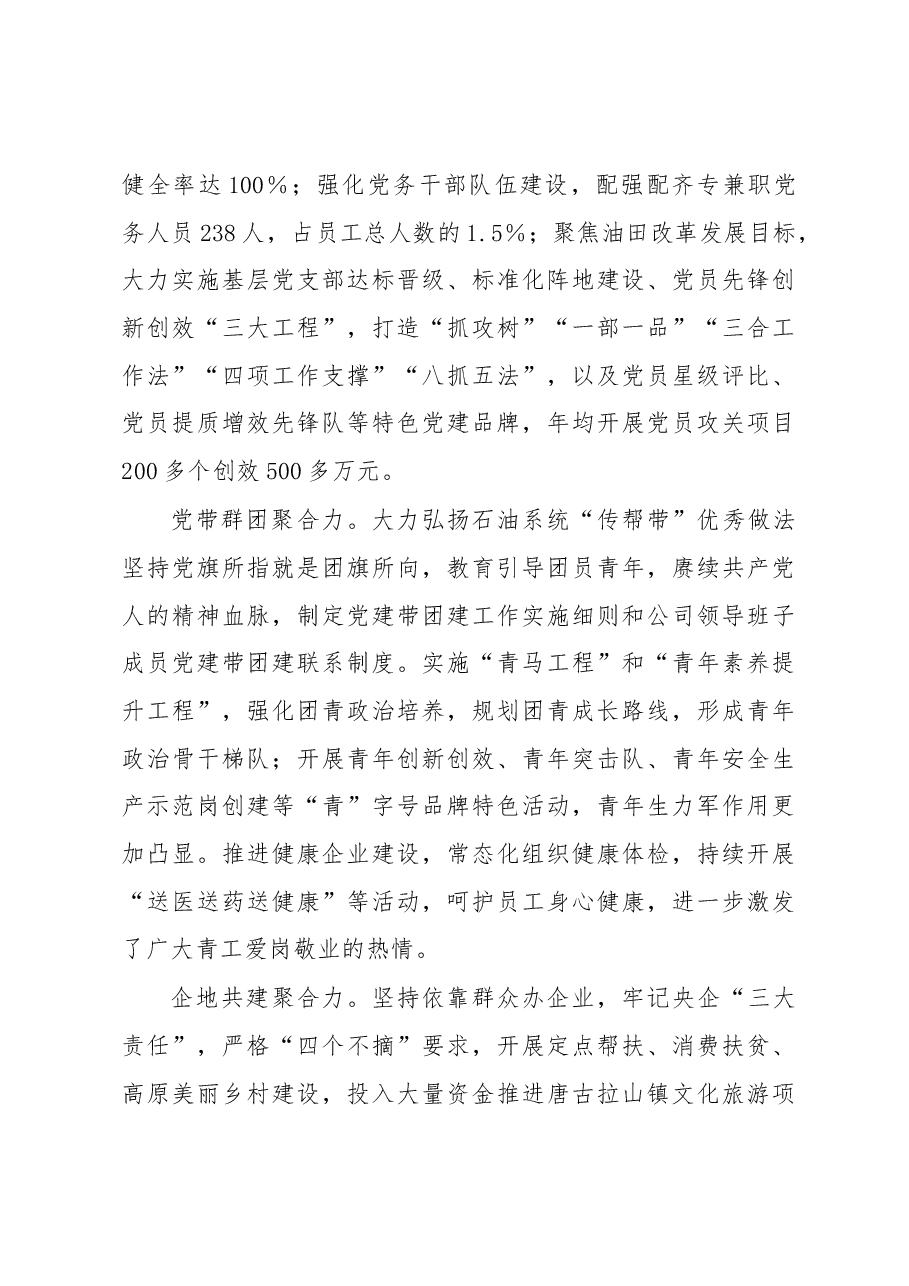 国企党建引领高质量发展经验做法.docx,第4页预览