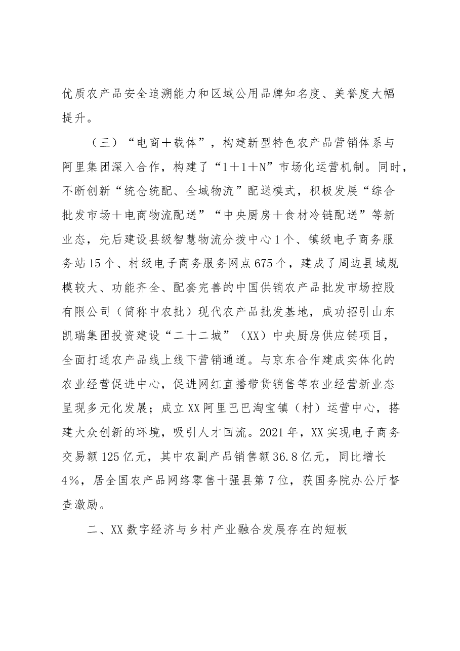 数字经济支持乡村振兴典型材料.docx,第3页预览