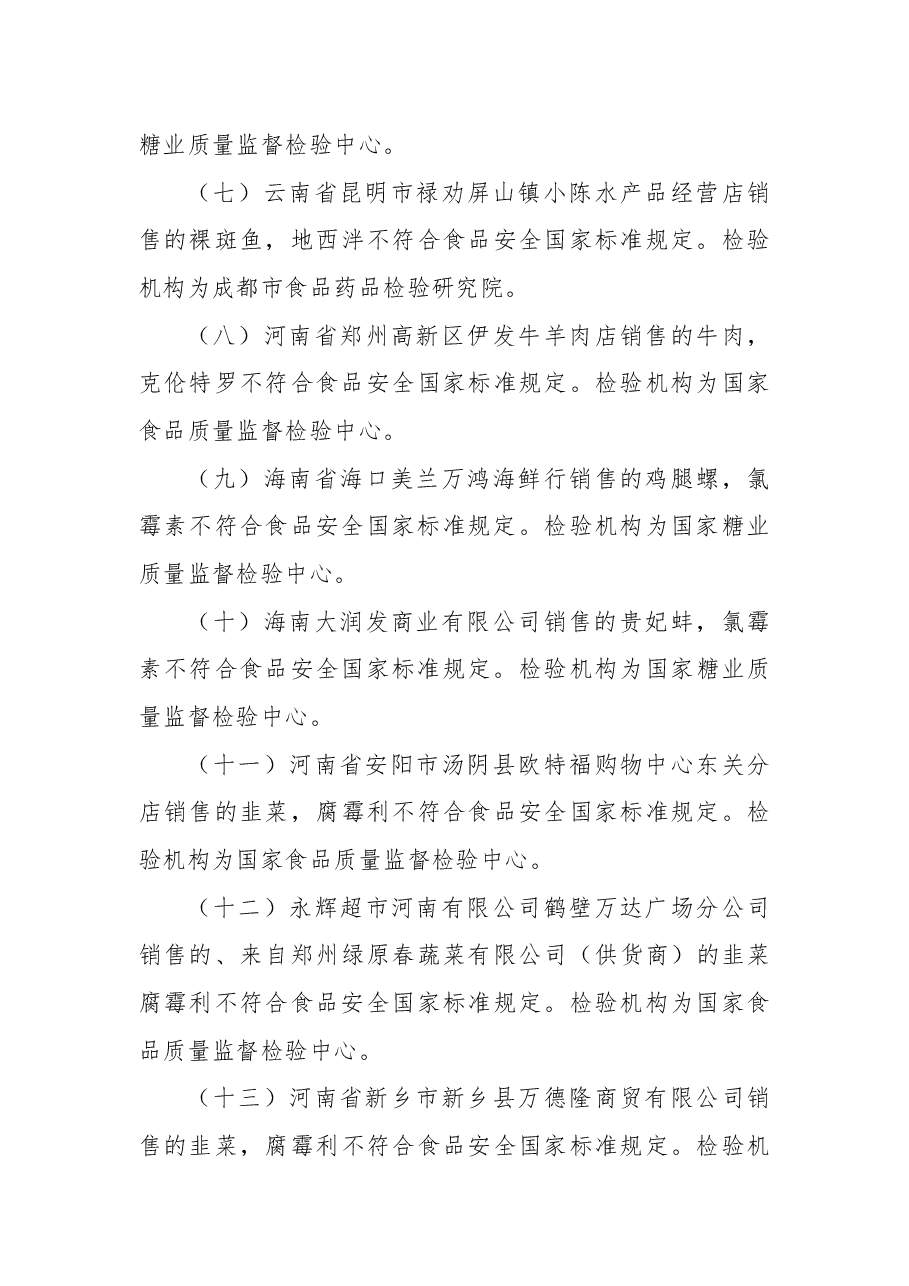 市场监管总局关于25批次食品不合格情况的通告.docx,第3页预览