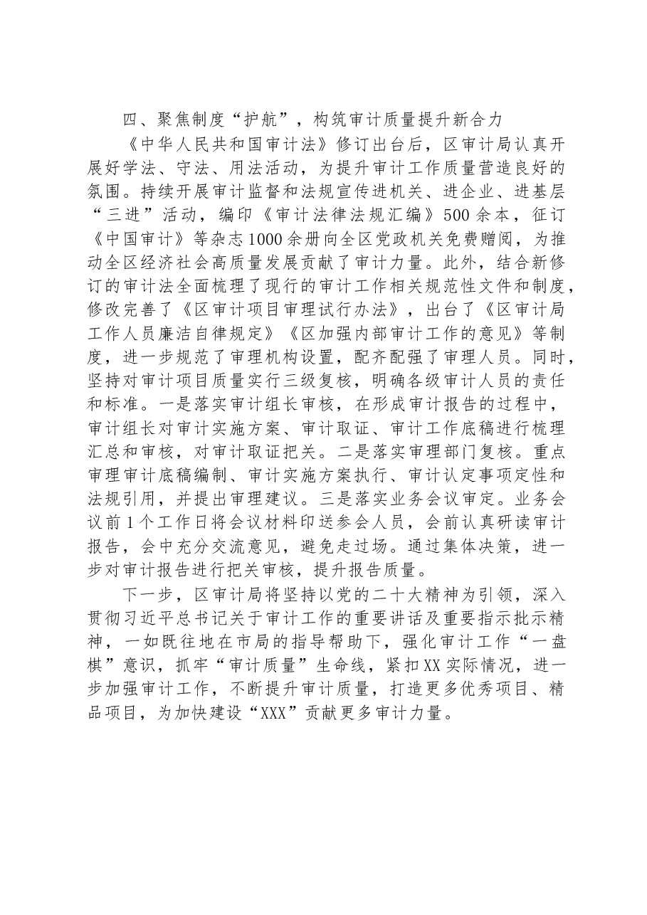 区审计质量提升交流发言材料.docx,第3页预览