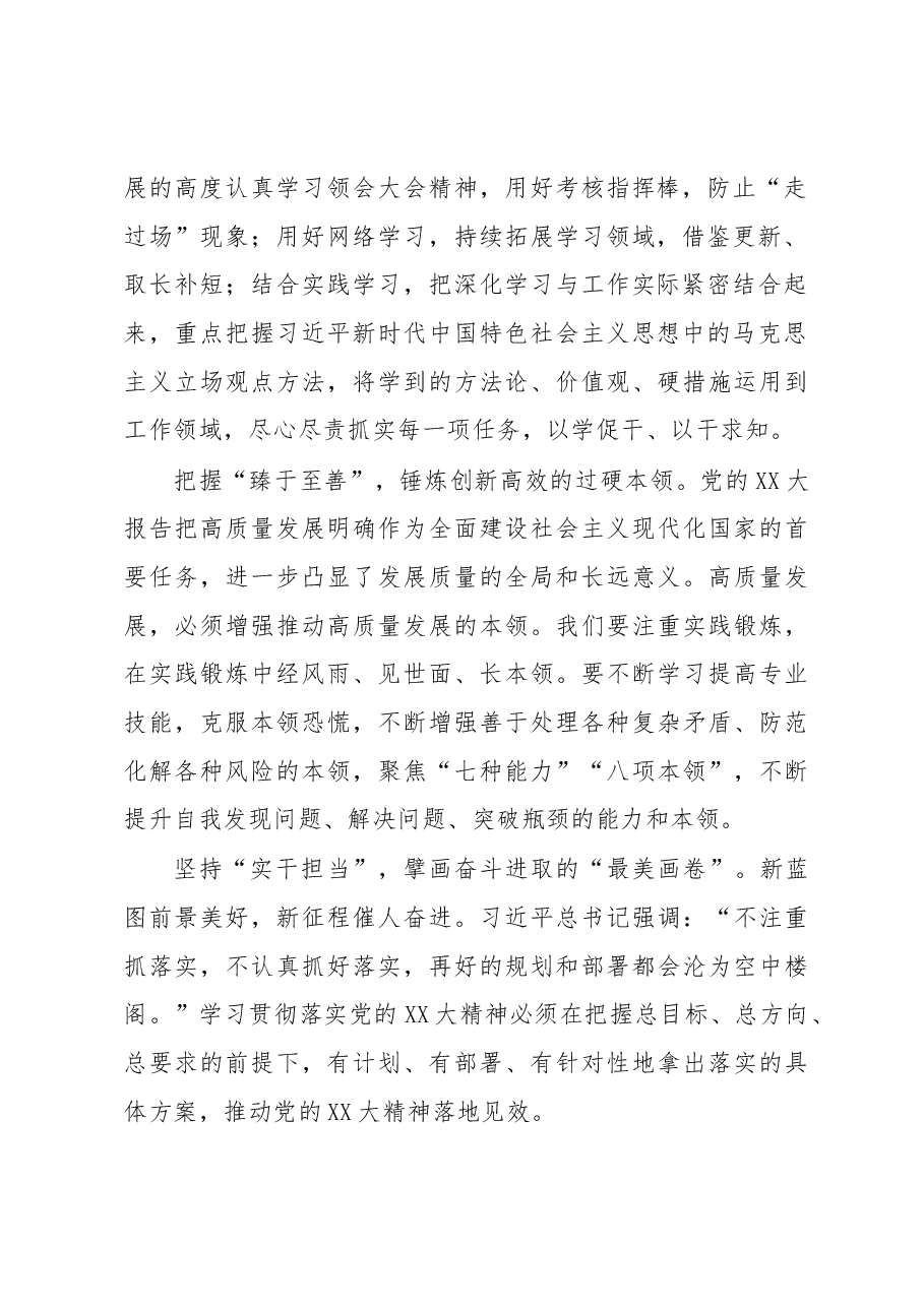 党的二十大学习体会:笃行实干谋发展,强化担当展作为.docx,第2页预览